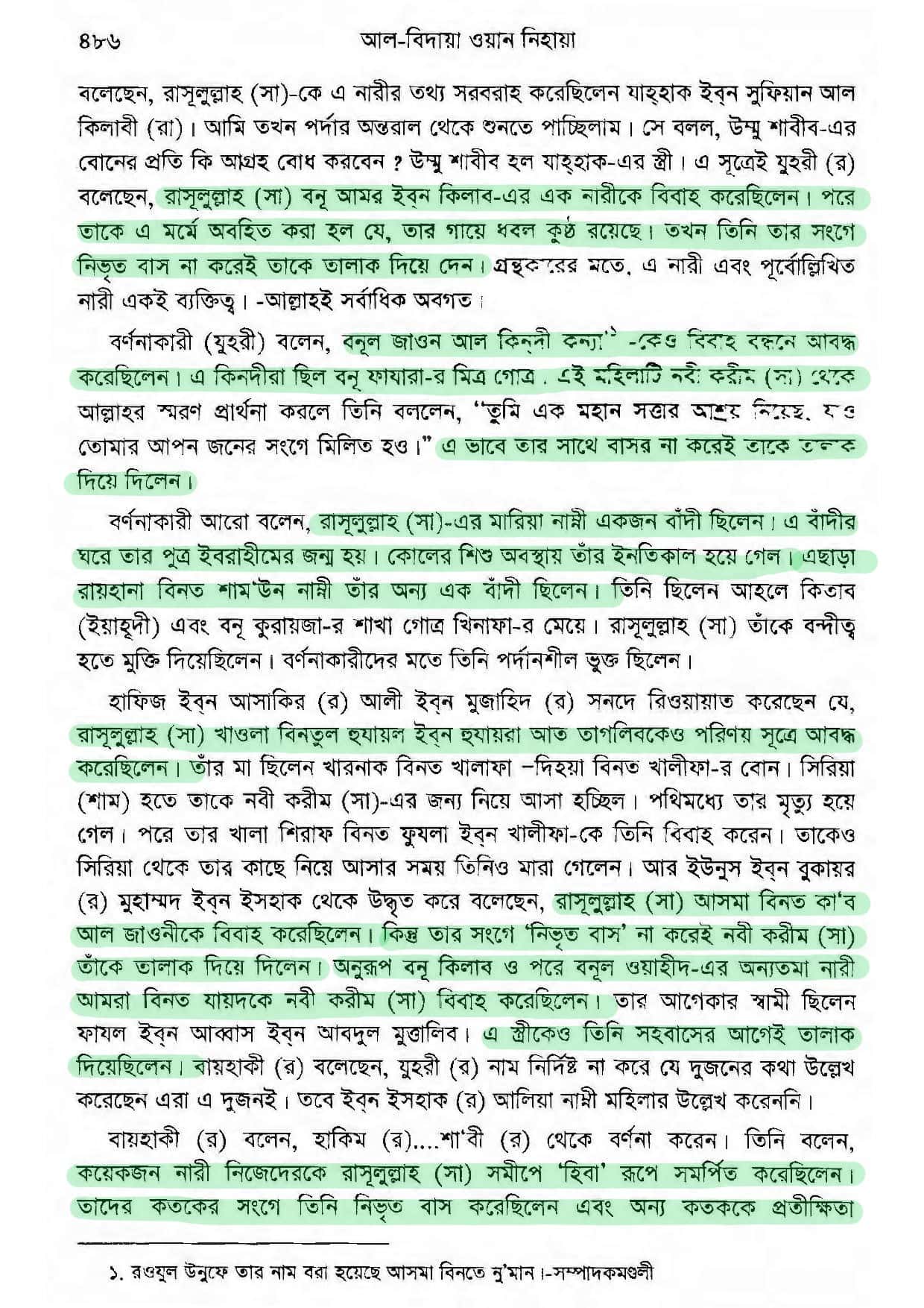 মুহাম্মদের বিবিগণ এবং প্রস্তাব সমূহ - আল্লামা ইবনে কাসীর 9 মুহাম্মদের বিবিগণ ৮