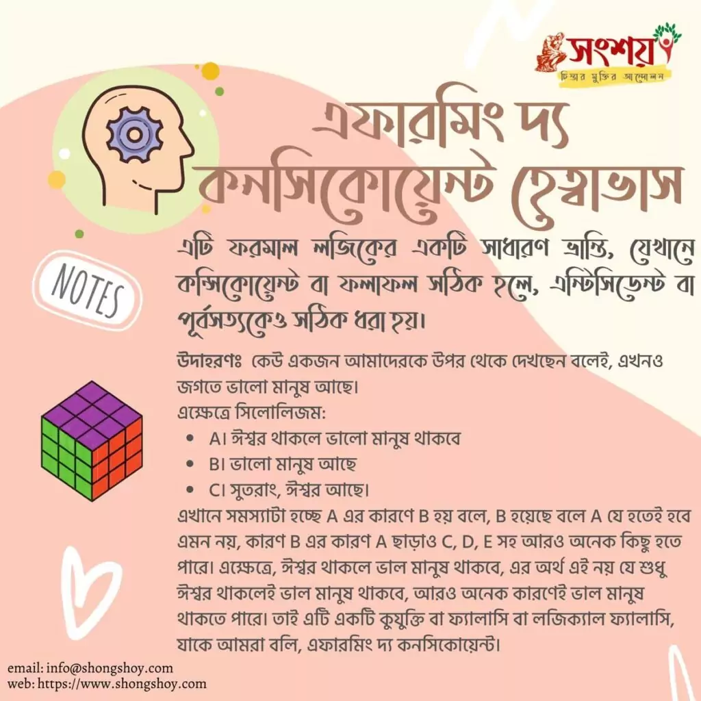 বহুল প্রচলিত কিছু কুযুক্তি বা ফ্যালাসি বা কুতর্ক বা হেত্বাভাস 59 কুযুক্তি বা ফ্যালাসি 58