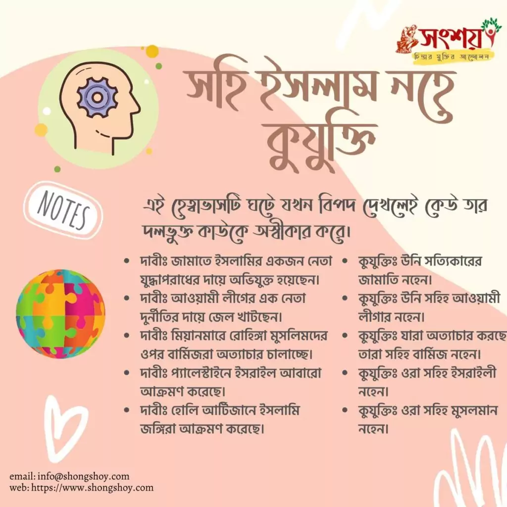 বহুল প্রচলিত কিছু কুযুক্তি বা ফ্যালাসি বা কুতর্ক বা হেত্বাভাস 38 কুযুক্তি বা ফ্যালাসি 37