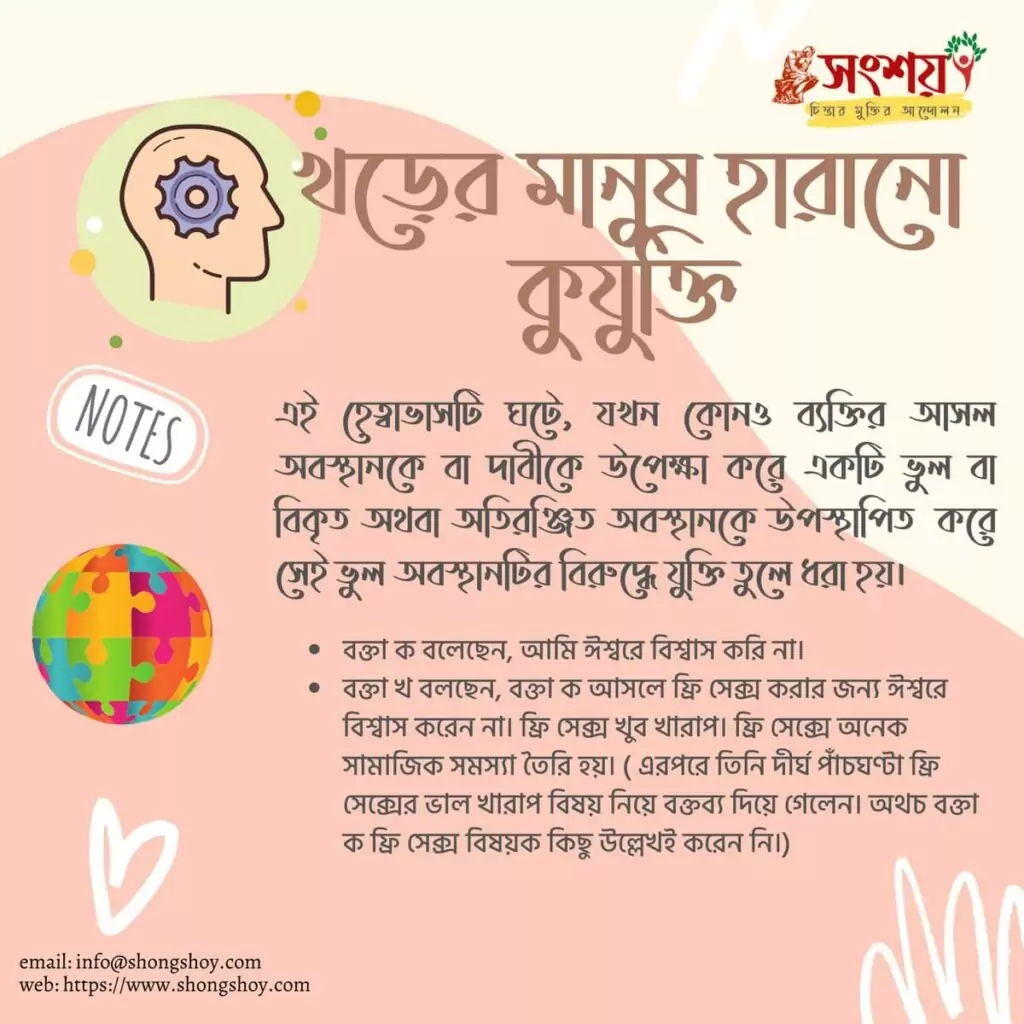 বহুল প্রচলিত কিছু কুযুক্তি বা ফ্যালাসি বা কুতর্ক বা হেত্বাভাস 12 কুযুক্তি বা ফ্যালাসি 11