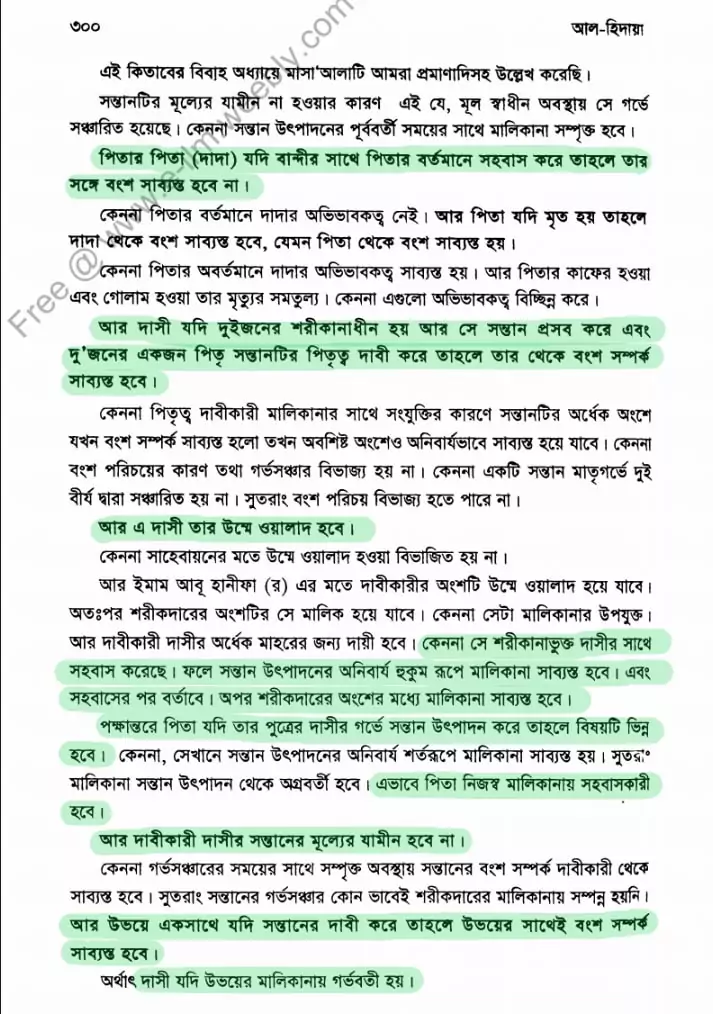 দাসীর উম্মে ওয়ালাদ হওয়া | আল হিদায়া 11 দাসী 10