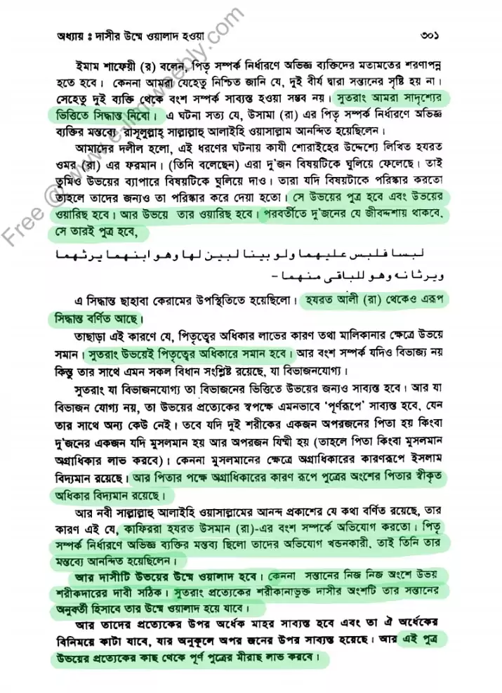 দাসীর উম্মে ওয়ালাদ হওয়া | আল হিদায়া 13 দাসী 12