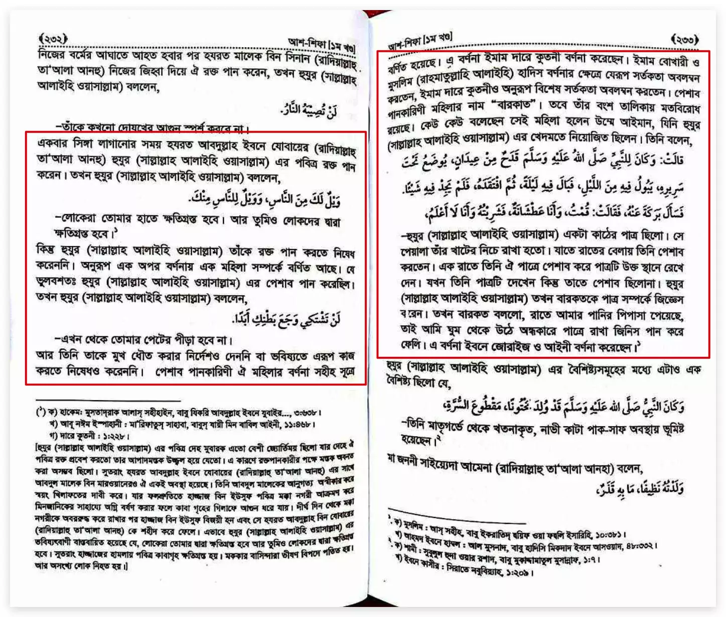 13.নবীর প্রস্রাব এবং রক্ত-পুঁজ খাওয়া প্রস্রাব